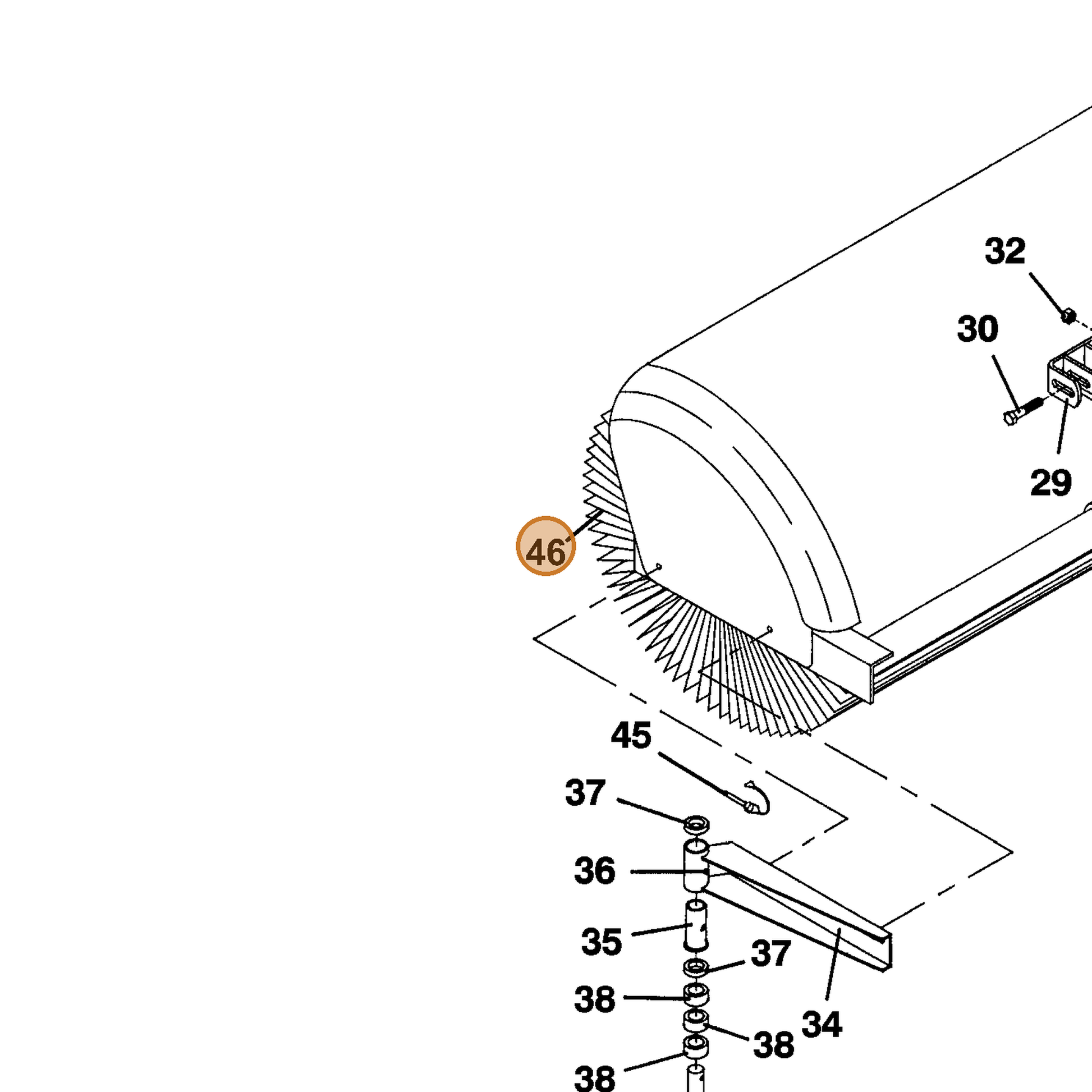 Grasshopper part 603125 — IPL diagram snippet (6x zoom, amber highlight)