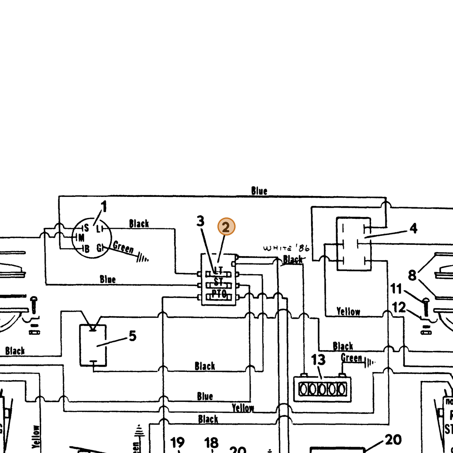Grasshopper part 603141 — IPL diagram snippet (6x zoom, amber highlight)