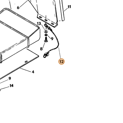 Grasshopper part 603210 — IPL diagram snippet (6x zoom, amber highlight)