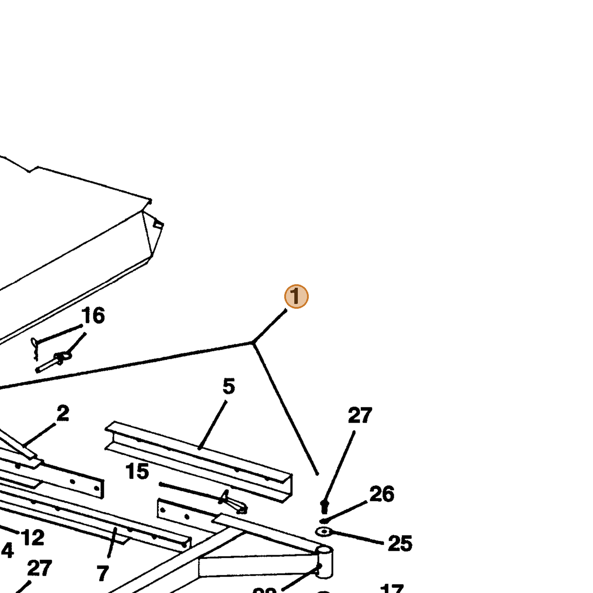 Grasshopper part 603218 — IPL diagram snippet (6x zoom, amber highlight)