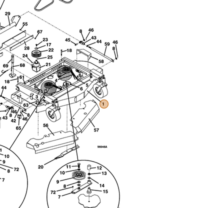 Grasshopper part 603287 — IPL diagram snippet (6x zoom, amber highlight)