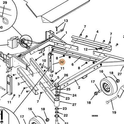 Grasshopper part 603552 — IPL diagram snippet (6x zoom, amber highlight)