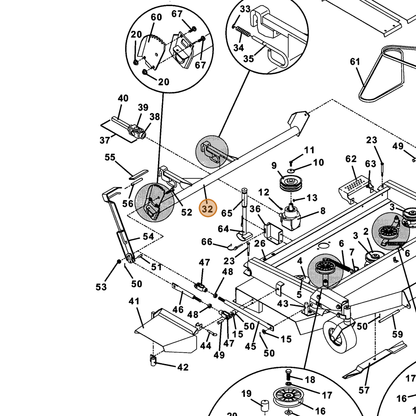 Grasshopper part 603561 — IPL diagram snippet (6x zoom, amber highlight)