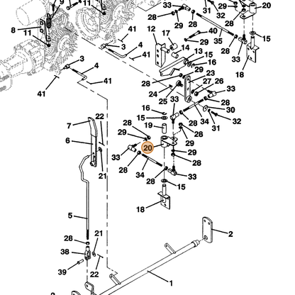 Grasshopper part 603567 — IPL diagram snippet (6x zoom, amber highlight)