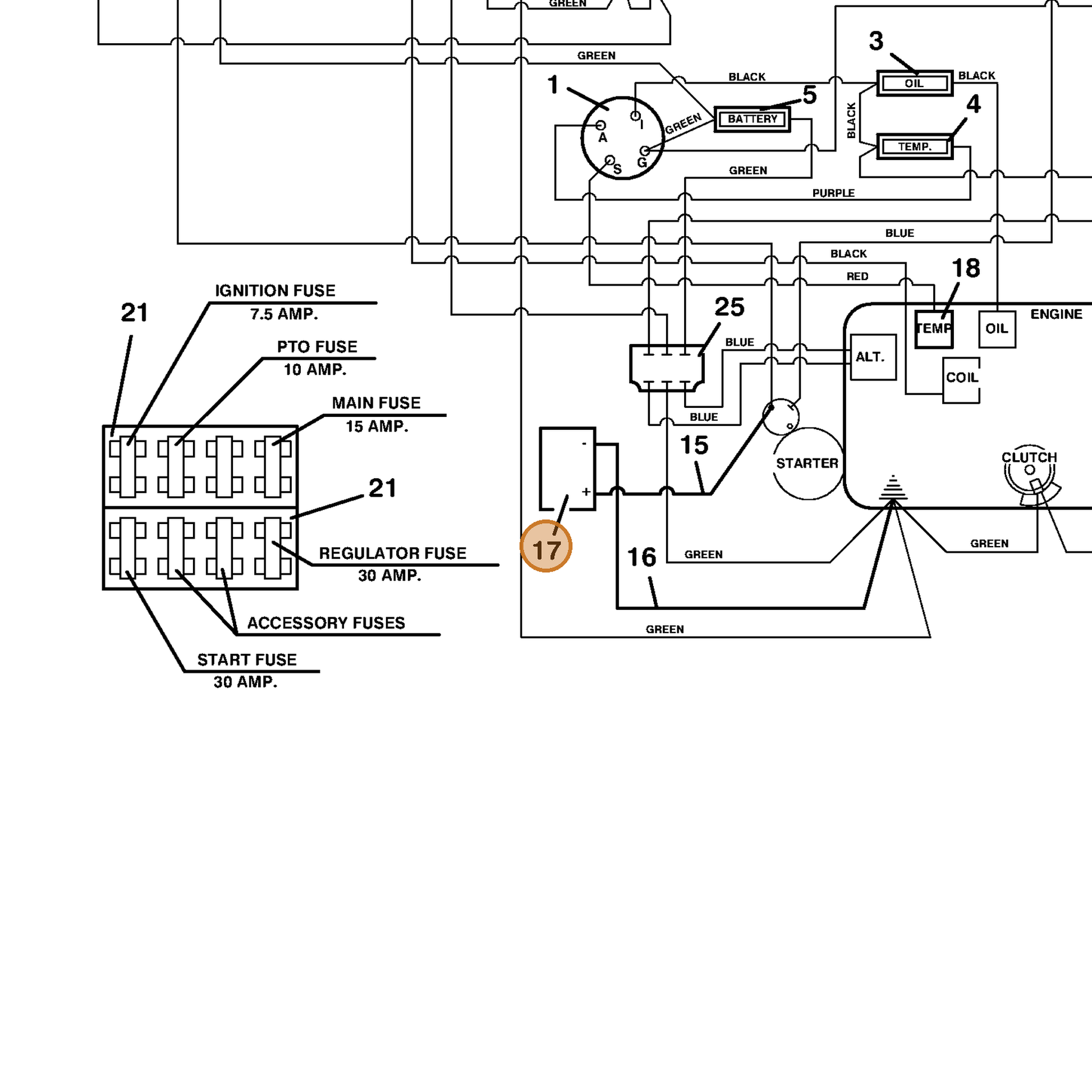 Grasshopper part 603570 — IPL diagram snippet (6x zoom, amber highlight)