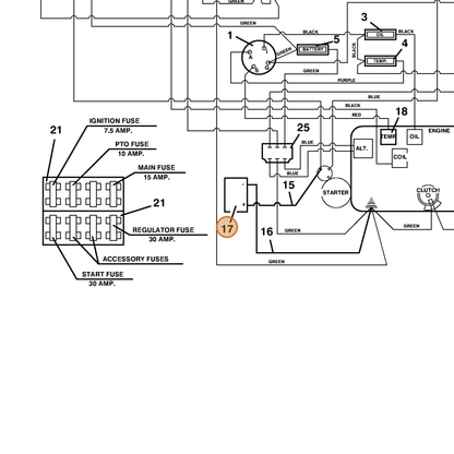 Grasshopper part 603570 — IPL diagram snippet (6x zoom, amber highlight)