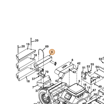 Grasshopper part 603586 — IPL diagram snippet (6x zoom, amber highlight)