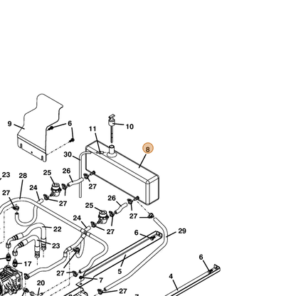 Grasshopper part 603587 — IPL diagram snippet (6x zoom, amber highlight)