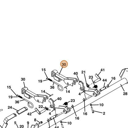 Grasshopper part 603589 — IPL diagram snippet (6x zoom, amber highlight)