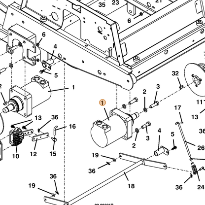 Grasshopper part 603595 — IPL diagram snippet (6x zoom, amber highlight)