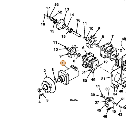 Grasshopper part 603597 — IPL diagram snippet (6x zoom, amber highlight)