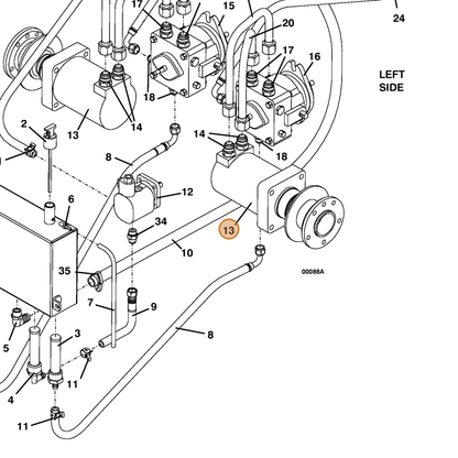 Grasshopper part 603598 — IPL diagram snippet (6x zoom, amber highlight)