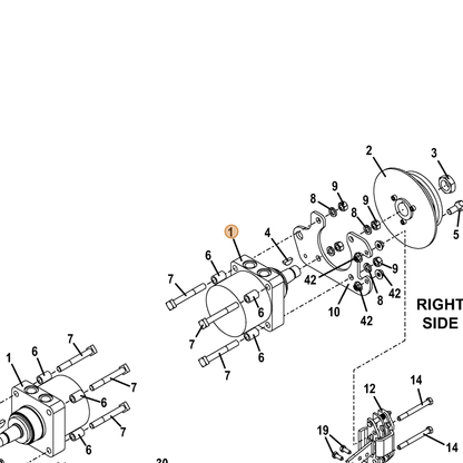 Grasshopper part 603614 — IPL diagram snippet (6x zoom, amber highlight)