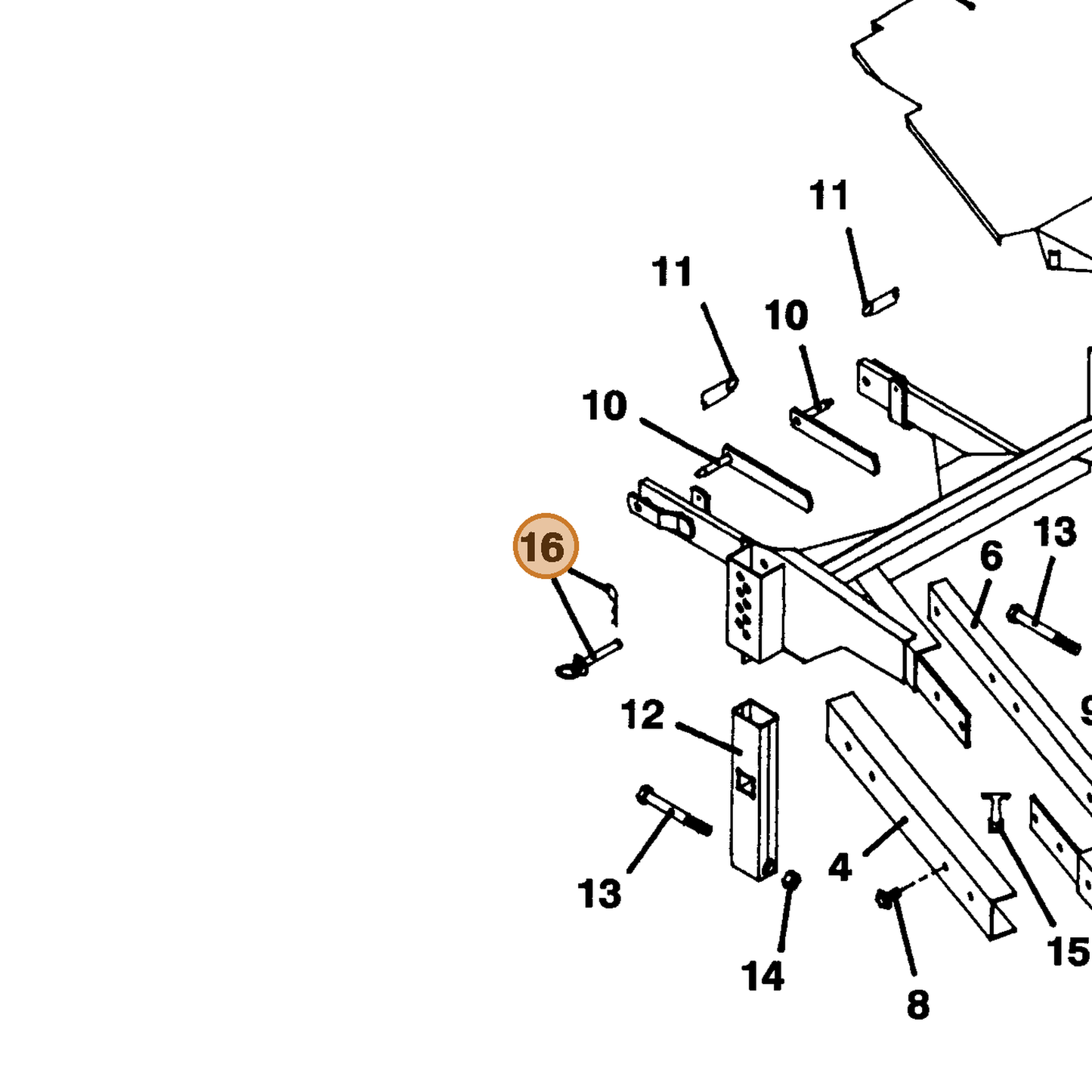 Grasshopper part 603625 — IPL diagram snippet (6x zoom, amber highlight)