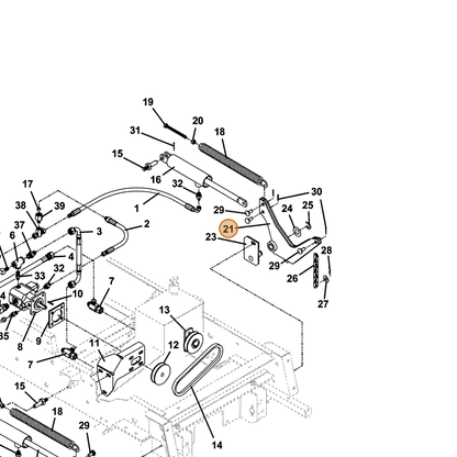 Grasshopper part 603716 — IPL diagram snippet (6x zoom, amber highlight)