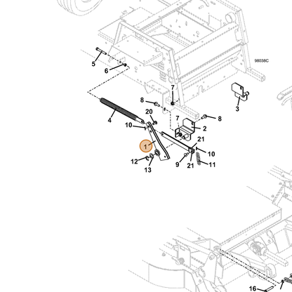 Grasshopper part 603719 — IPL diagram snippet (6x zoom, amber highlight)