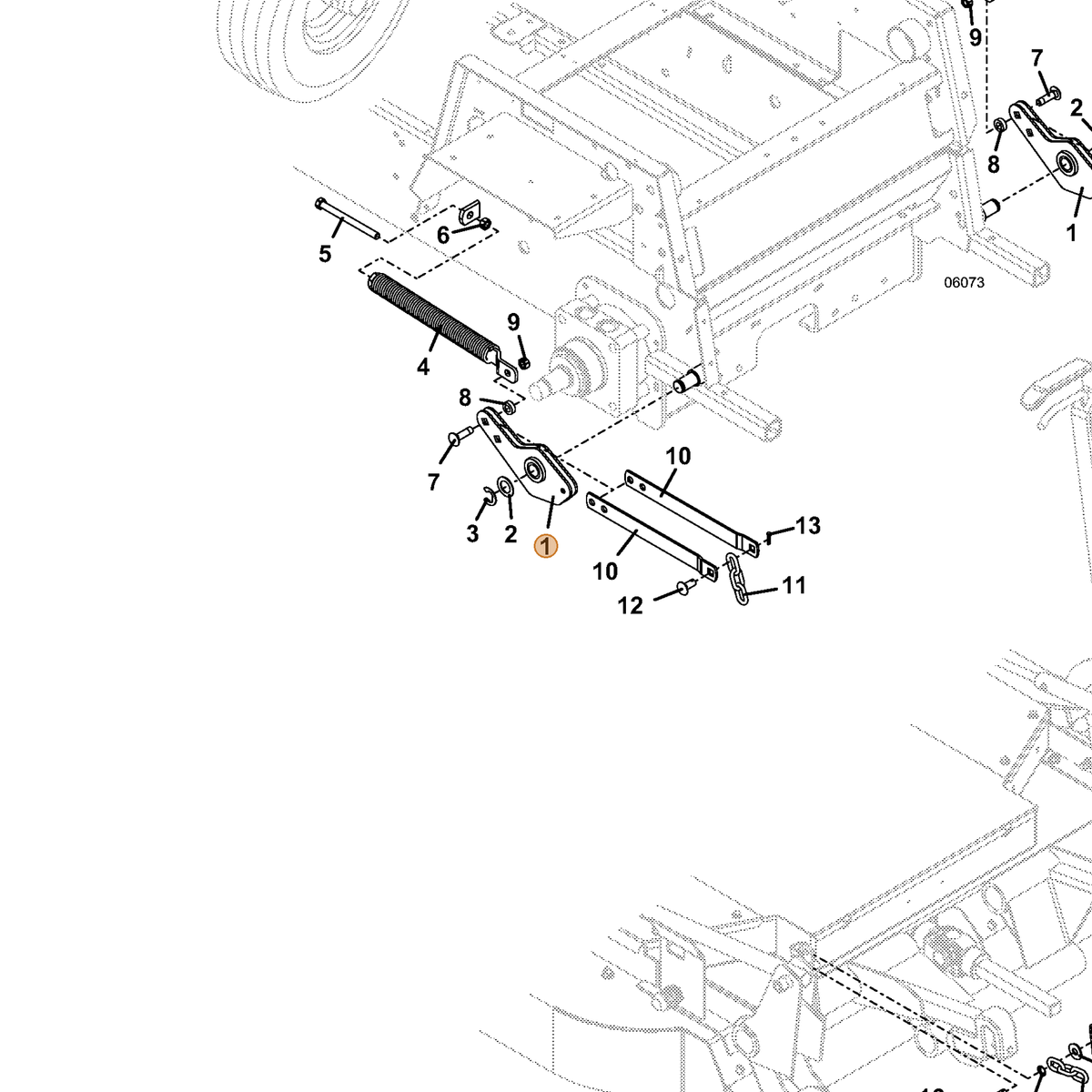 Grasshopper part 603724 — IPL diagram snippet (6x zoom, amber highlight)