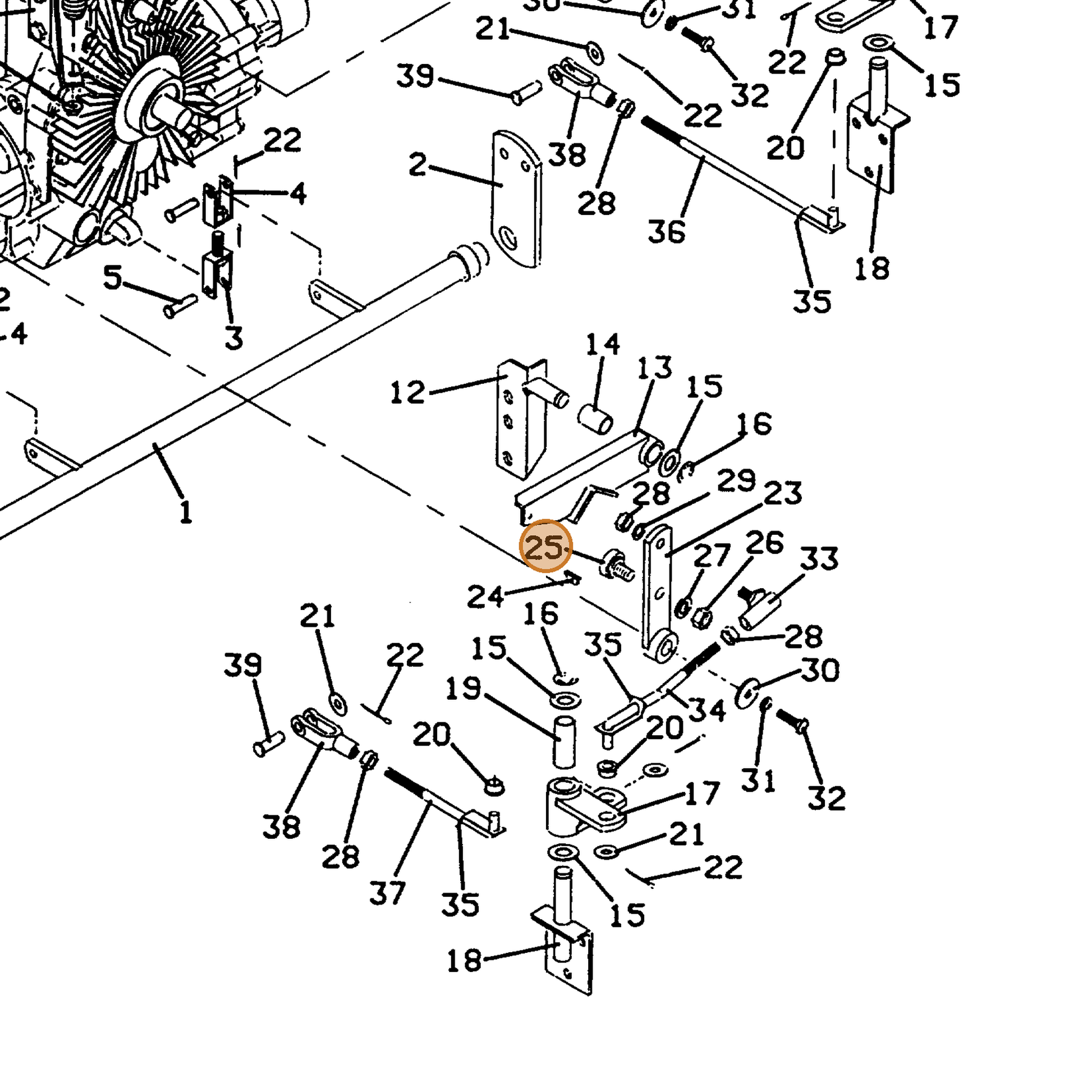 Grasshopper part 603726 — IPL diagram snippet (6x zoom, amber highlight)