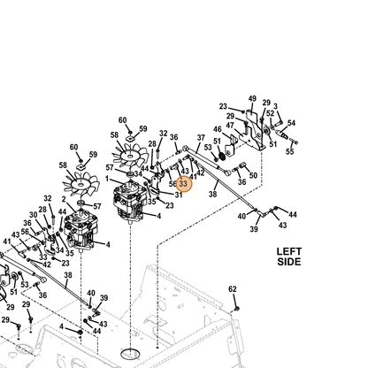Grasshopper part 603731 — IPL diagram snippet (6x zoom, amber highlight)