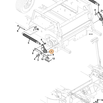 Grasshopper part 603732 — IPL diagram snippet (6x zoom, amber highlight)