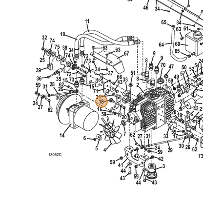 Grasshopper part 603735 — IPL diagram snippet (6x zoom, amber highlight)