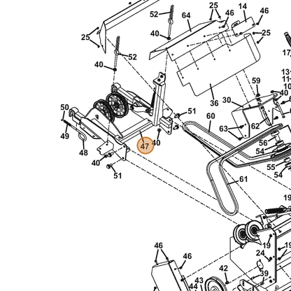 Grasshopper part 603736 — IPL diagram snippet (6x zoom, amber highlight)
