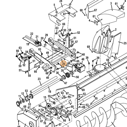 Grasshopper part 603739 — IPL diagram snippet (6x zoom, amber highlight)