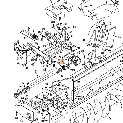 Grasshopper part 603746 — IPL diagram snippet (6x zoom, amber highlight)