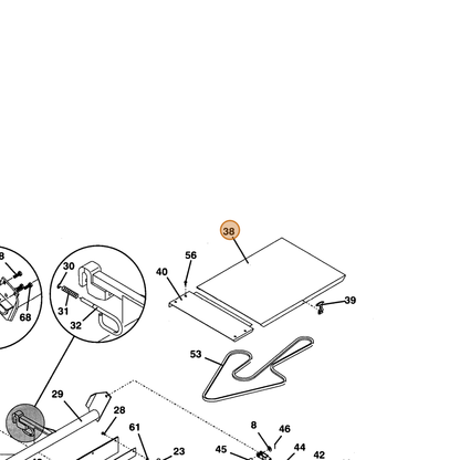 Grasshopper part 603748 — IPL diagram snippet (6x zoom, amber highlight)
