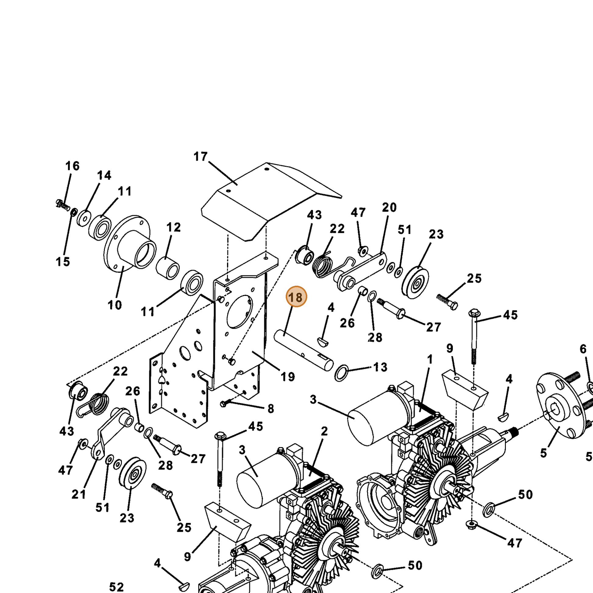 Grasshopper part 603764 — IPL diagram snippet (6x zoom, amber highlight)