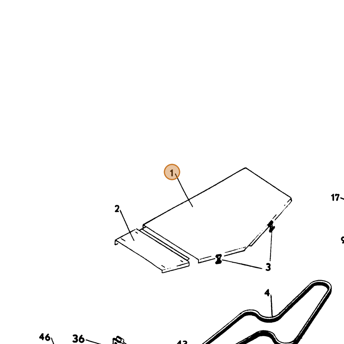 Grasshopper part 603773 — IPL diagram snippet (6x zoom, amber highlight)