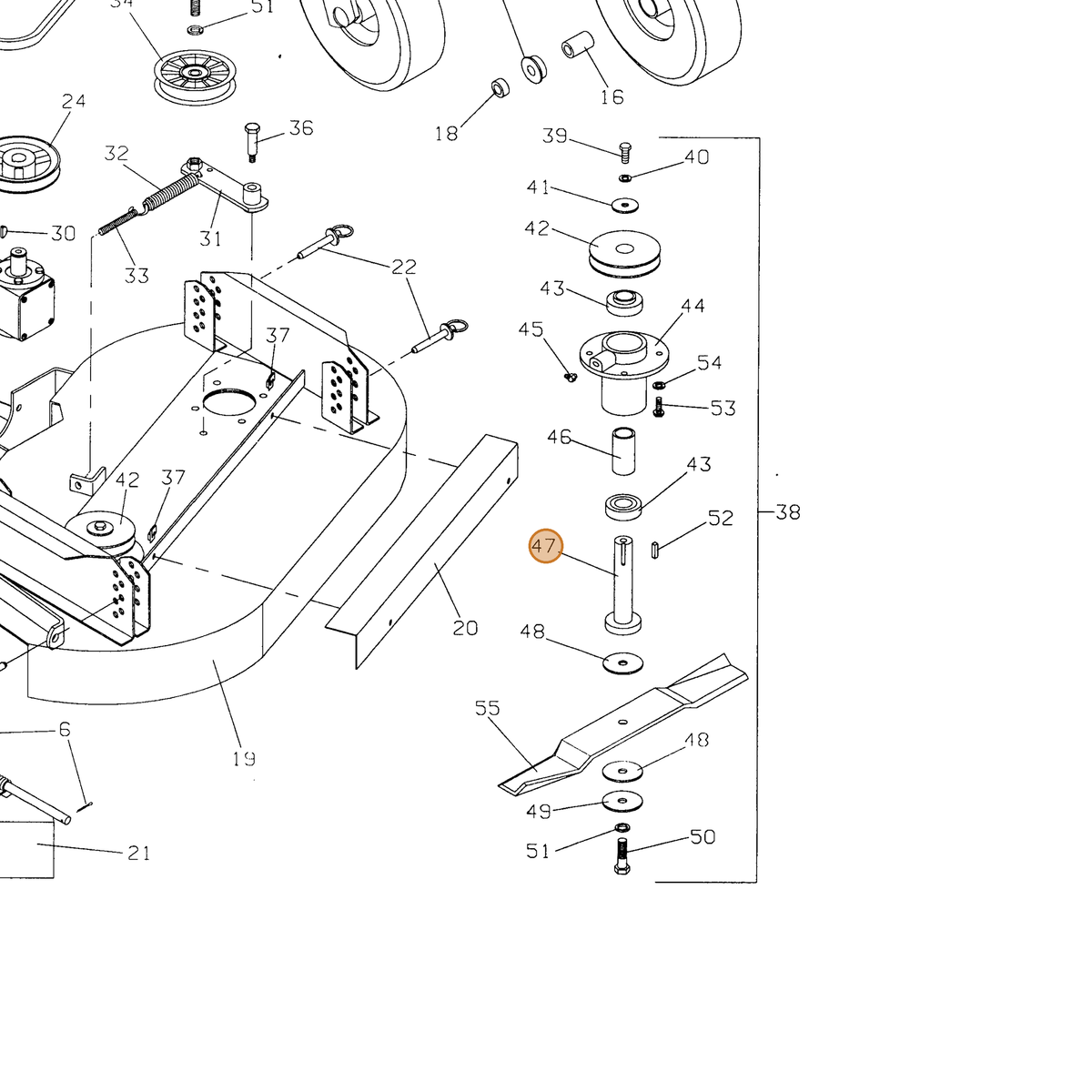 Grasshopper part 603777 — IPL diagram snippet (6x zoom, amber highlight)