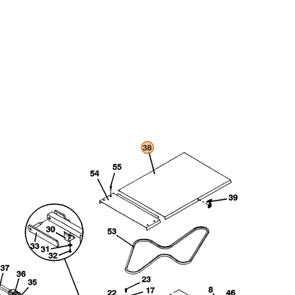 Grasshopper part 603780 — IPL diagram snippet (6x zoom, amber highlight)