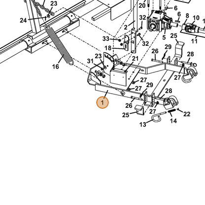 Grasshopper part 603809 — IPL diagram snippet (6x zoom, amber highlight)