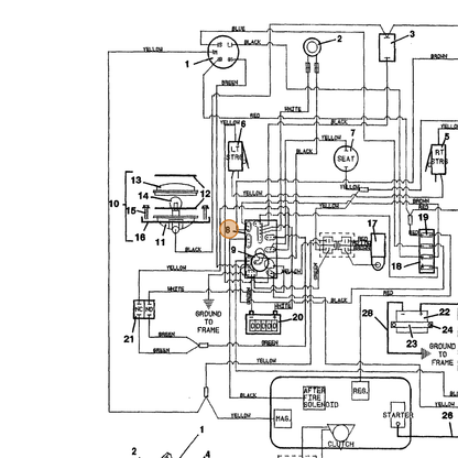 Grasshopper part 603911 — IPL diagram snippet (6x zoom, amber highlight)