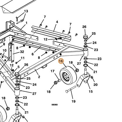 Grasshopper part 603972 — IPL diagram snippet (6x zoom, amber highlight)