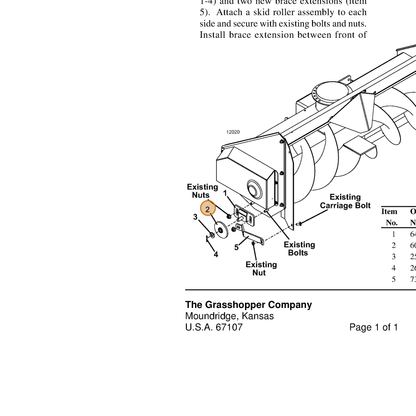 Grasshopper part 603977 — IPL diagram snippet (6x zoom, amber highlight)