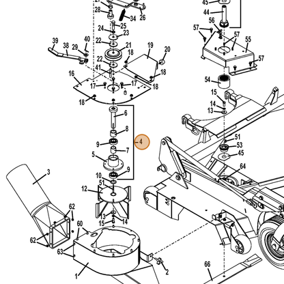 Grasshopper part 604011 — IPL diagram snippet (6x zoom, amber highlight)