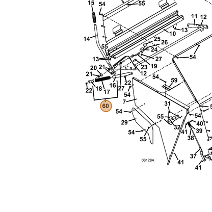Grasshopper part 604024 — IPL diagram snippet (6x zoom, amber highlight)