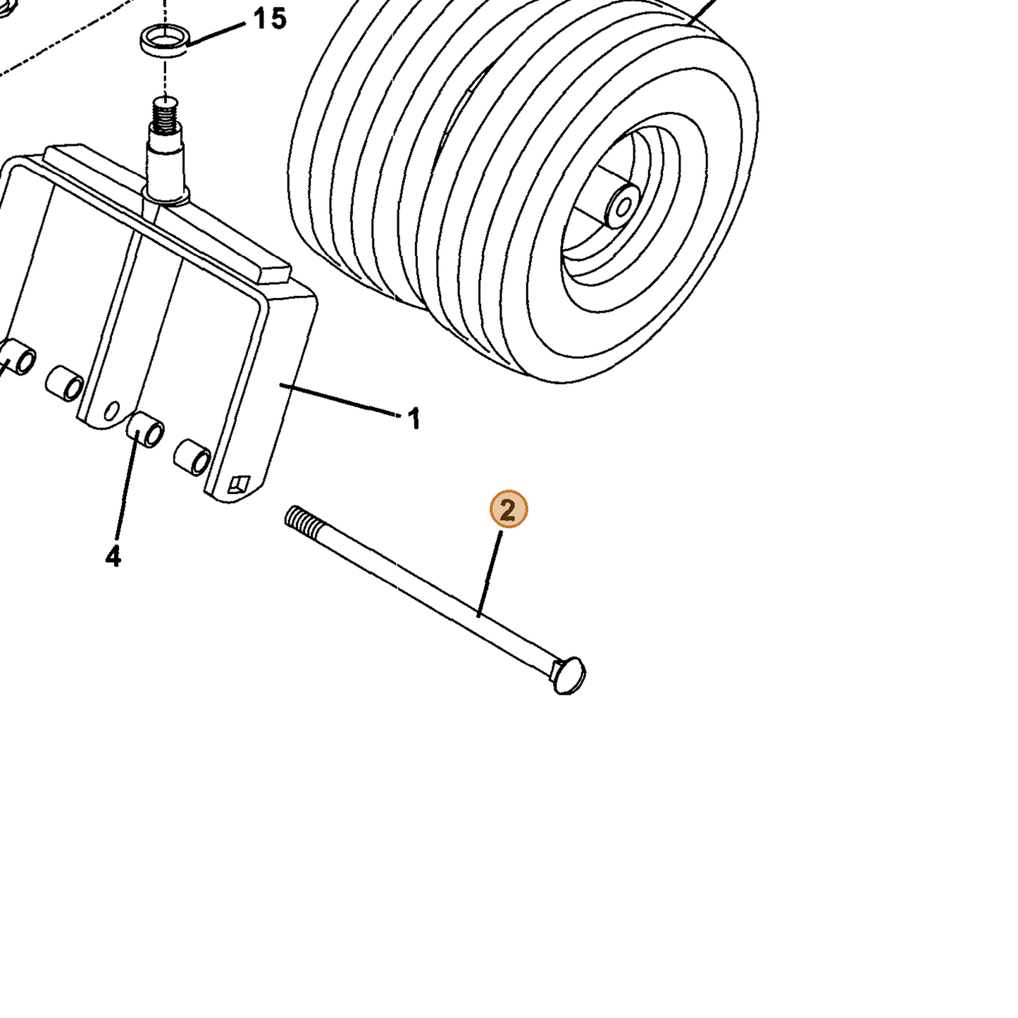 Grasshopper part 604153 — IPL diagram snippet (6x zoom, amber highlight)