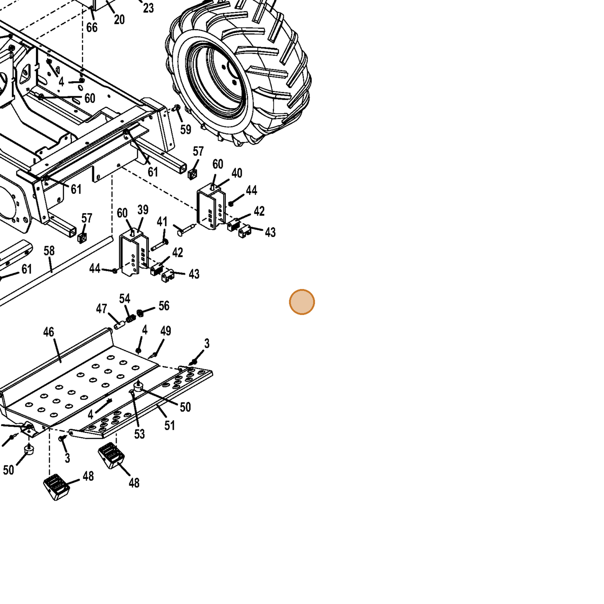 Grasshopper part 604270 — IPL diagram snippet (6x zoom, amber highlight)