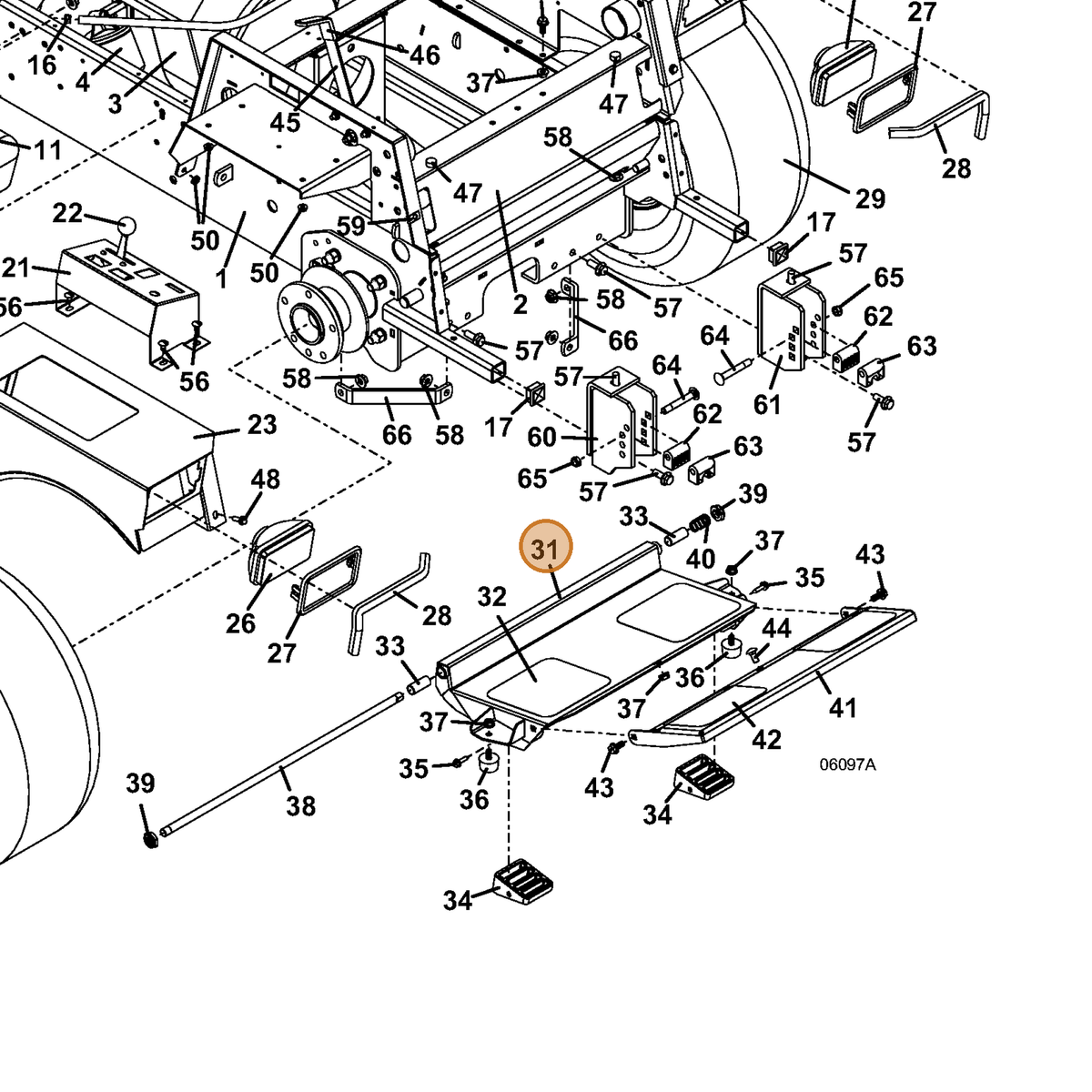 Grasshopper part 604348 — IPL diagram snippet (6x zoom, amber highlight)