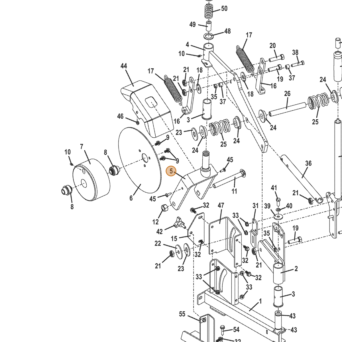 Grasshopper part 604352 — IPL diagram snippet (6x zoom, amber highlight)