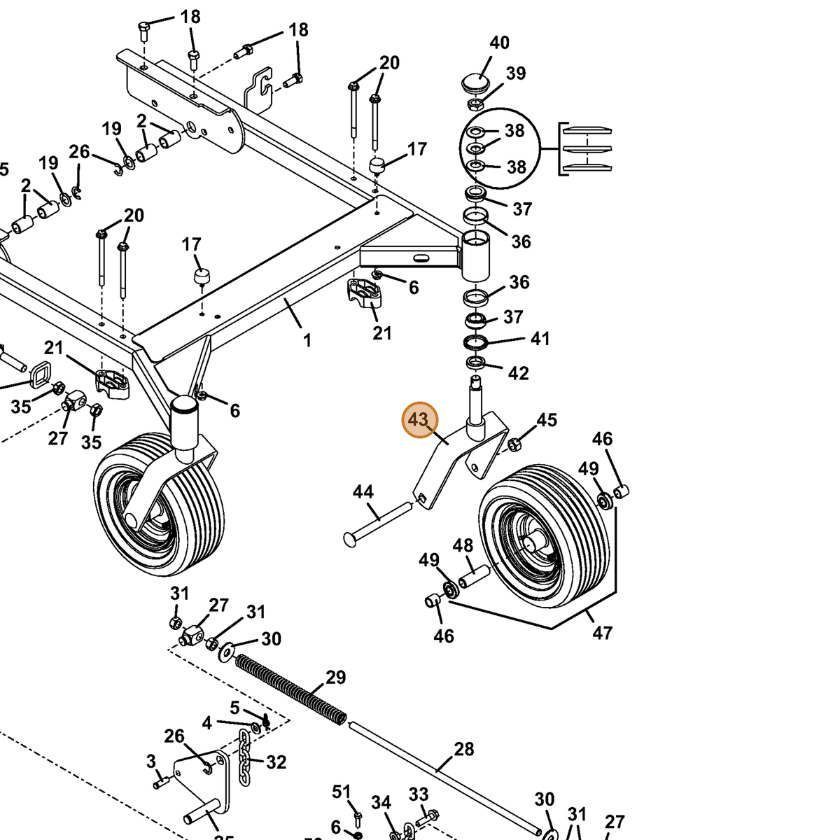 Grasshopper part 604367 — IPL diagram snippet (6x zoom, amber highlight)