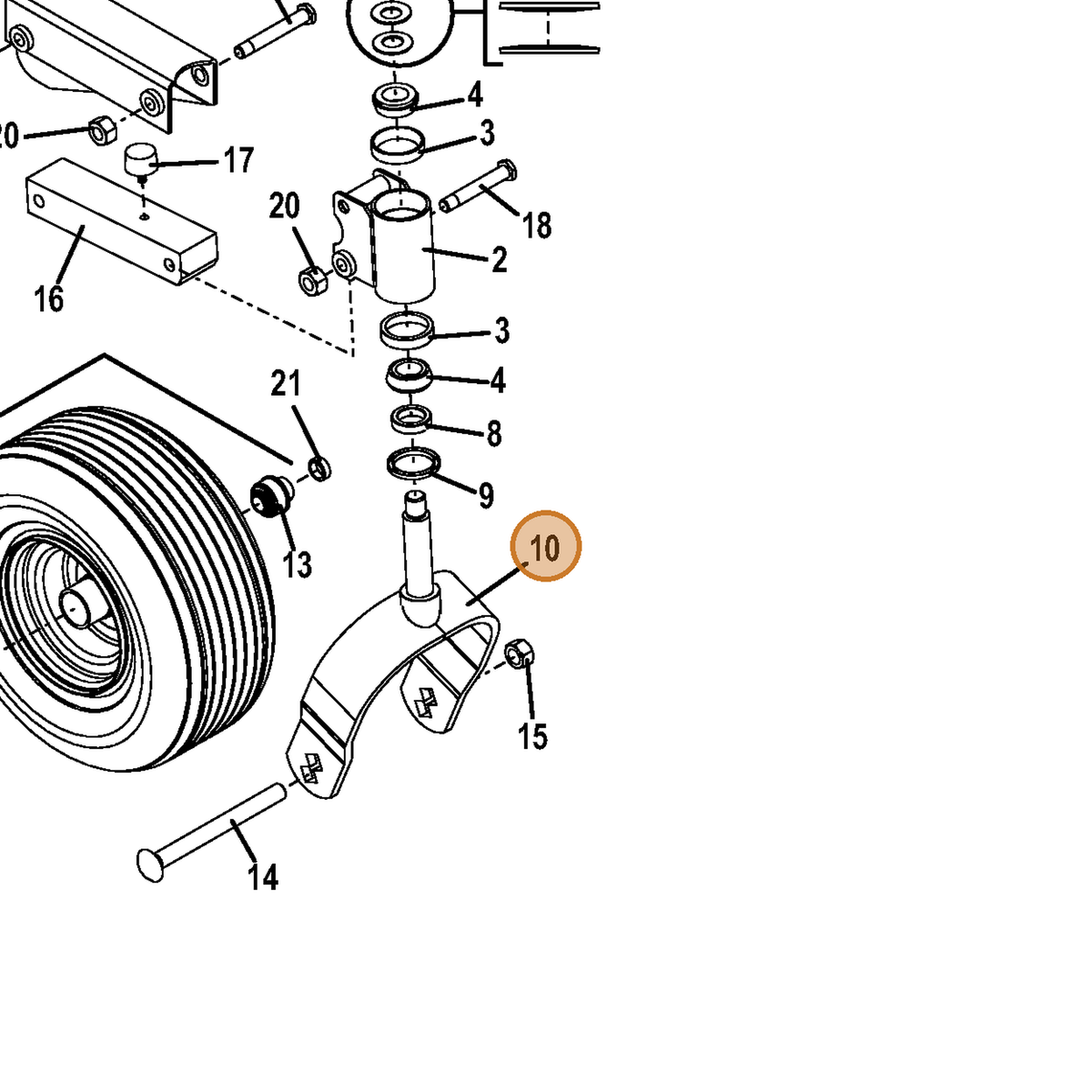 Grasshopper part 604369 — IPL diagram snippet (6x zoom, amber highlight)