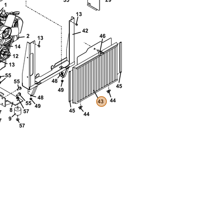 Grasshopper part 604382 — IPL diagram snippet (6x zoom, amber highlight)
