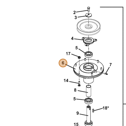 Grasshopper part 604410 — IPL diagram snippet (6x zoom, amber highlight)