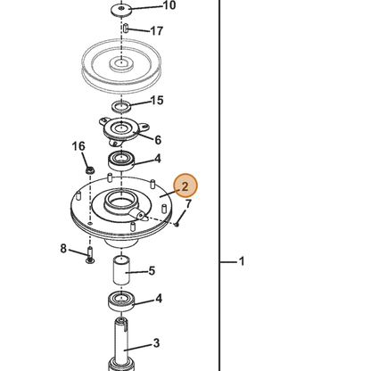 Grasshopper part 604416 — IPL diagram snippet (6x zoom, amber highlight)