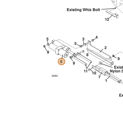 Grasshopper part 604429 — IPL diagram snippet (6x zoom, amber highlight)