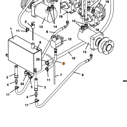 Grasshopper part 604432 — IPL diagram snippet (6x zoom, amber highlight)